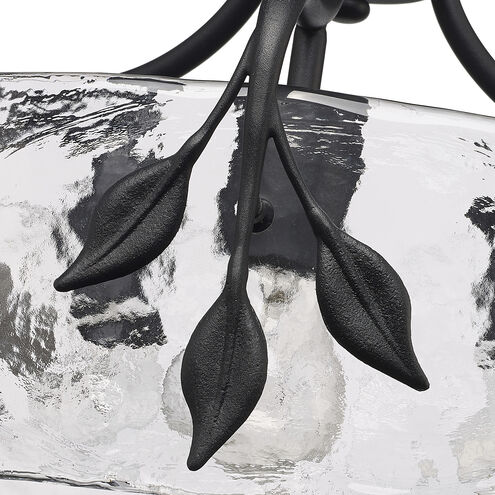 Calla 3 Light 15.13 inch Natural Black Semi-Flush Ceiling Light